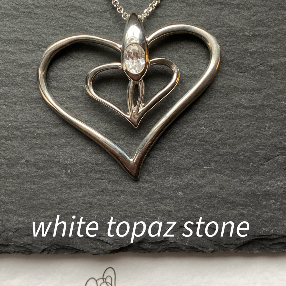 Topaz Vulvaheart Pendant Large